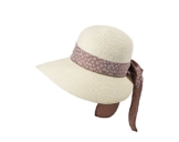 Miuno® Damen Sonnenhut Partyhut Stroh Hut Schleife H51054 (cream) -