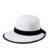 Miuno® Damen Sonnenhut Partyhut Stroh Hut Schleife H51011 (Weiß) -