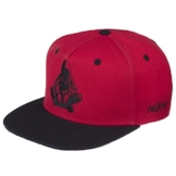 Nebelkind Snapback Cap rot schwarz mit Stickerei edel onesize unisex -