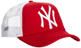 New Era Erwachsene Baseball Cap Mütze MLB Clean Trucker NY Yankees, Scarlet/White, One Size, 10531935 -