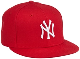 New Era Erwachsene Baseball Cap Mütze MLB Basic NY Yankees 59 Fifty Fitted, Scarlet/White, 6 1/2, 10879077 -