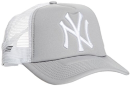 New Era Herren Baseball Cap Mütze MLB Clean Trucker NY Yankees, Grey/White, One Size, 10531937 -