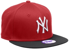 New Era Jungen Baseball Cap Mütze MLB 9 Fifty Block NY Yankees Snapback Rot (Scarlet/Black), One size, 10880041 -