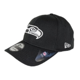 New Era Perf Black 39Thirty Cap SEATTLE SEAHAWKS Schwarz Weiß, Size:M/L -