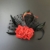 NUOLUX Bridal Fascinator rote Rose Blume Punkte Haar Clips Kopfbedeckung Hochzeit Zubehör (rot) - 