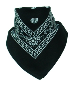 Original Bandana mit Paisley Muster in Schwarz 100% Baumwolle -