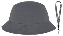 Original Flexfit Fischerhut Bucket Hat in Grau + Schlüsselband von 2stoned -