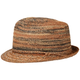 Raffia Crochet Trilby Strohhut Fedora Sonnenhut Hut Strandhut Sommerhut Stetson Trilby Sommerhut (S/54-55 - rost) -