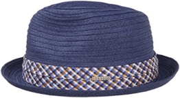 Scriba Toyo Player Trilby Sonnenhut Strohhut Hut Sommerhut Sonnenhut Stetson Sommerhut Strohhut (XL/60-61 - blau) -