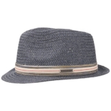 Seeberger Fliffa Trilby Strohhut Damenhut Fedora Strandhut Sonnenhut Sommerhut Hut Strandhut Sommerhut (L/58-59 - blau) -