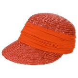 Seeberger Grace Stroh Sonnencap Strohkappen Damencap (One Size - orange) -