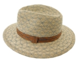 Seeberger Herren Fedora Serie Beppi Mehrfarbig (Sand 0094), X-Large -