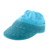 SEEBERGER Stroh/Stoffcap, Mütze mit Schirm, Umfang 56 cm, Farbe:Blau -