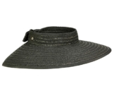 Seeberger Visor aus Strohborte - schwarz -