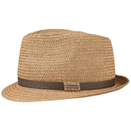 Selden Toyo Trilby Strohhut Sommerhut Strandhut Stetson Herrenhut Sommerhut (L/58-59 - natur) -