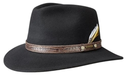 Sells Westernhut Stetson Krokoband Filzhut (L/58-59 - schwarz) -