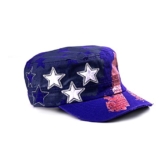 Sense42 Army Cap Damen Herren Stars and Stripes Violett Metallic Cap One Size -