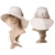 SIGGI 100% Baumwolle beiger Sommerhut mit Nackenschnur für Damen UPF 50 + Sun Shade Hut - 