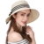 SIGGI beiger Stroh faltbarer UPF 50 + Sonnen Shade Strand Sonnenhut für Damen breite Krempe -