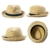 SIGGI unisex Sonnenhut Stroh Panama Fedora Strandhut Kurze Krempe beige - 