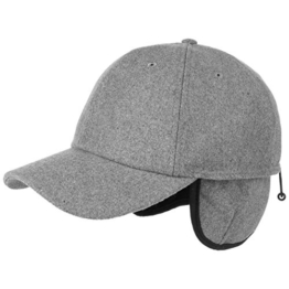 Smart Fleece Cap Fleececap Kappe Wintercap Basecap Baseballcap mit Ohrenschutz Ohrenklappen Cap (L/XL (58-61) - hellgrau) -