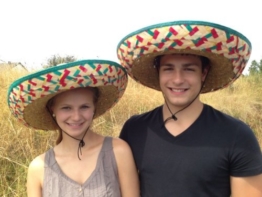 Sombrero-Set Mexikanerhüte in bunten Farben - 2er Pack -