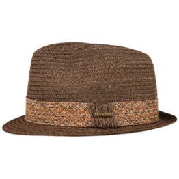 Stetson Abaca Trilby Strohhut Sommerhut Fedora Sonnenhut Hut Strandhut Strandhut Sommerhut (M/56-57 - braun) -