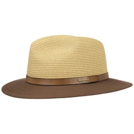 Stetson Cotton Brim Toyo Traveller Hut Strohhut Sonnenhut Sommerhut Herrenhut Strandhut Strandhut Sommerhut (M/56-57 - natur-braun) -