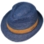 Stetson Herren Bast Stroh Trilby Hut Blau L - 