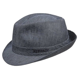 STETSON - Hüte - Herren - Denimblauer Leinenhut mit schmaler Krempe Geneva für herren - 60 -