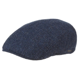 Stetson Mütze Schirmmütze Madison Merinowolle Flatcap Schiebermütze Schirmmützen (XXL/62-63 - blau) -