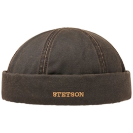 Stetson Old Cotton Winter Dockermütze Dockercap Mütze mit Fleecefutter Wintermütze Mütze Wintermütze (XL/60-61 - braun) -