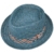 Stetson Simsbury Raffia Strohhut Raffiahut Hut Raffiastroh Strandhut Sommerhut Sonnenhut Fedora Strandhut Sommerhut (L/58-59 - blau) - 