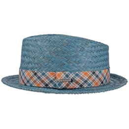 Stetson Simsbury Raffia Strohhut Raffiahut Hut Raffiastroh Strandhut Sommerhut Sonnenhut Fedora Strandhut Sommerhut (L/58-59 - blau) -