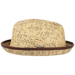 Stetson Threelakes Toyo Strohhut Hut Sommerhut Sonnenhut Strandhut Player-Hut Fedora Strandhut Sommerhut (L/58-59 - natur-braun) -