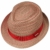 Stetson Tricolour Toyo Trilby Strohhut Strandhut Fedora Sommerhut Sonnenhut Hut Trilby Sommerhut (S/54-55 - natur-rot) - 