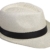 Strohhut Panama Fedora Trilby Gangster Hut Sonnenhut mit Stoffband (54, Champagner (Strohhut)) -