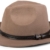 styleBREAKER Fedora Filzhut mit Zierband aus Kunstleder, Cowboy Hut, Unisex 04025007, Farbe:Braun -