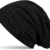 styleBREAKER klassische Beanie Mütze mit edler Strass-Nieten Applikation, Unisex 04024037, Farbe:Schwarz -