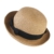 TinkSky Fashion Damen Mädchen Bowknot Roll-Up Wide Brim Dome Stroh Sommer Sonne Hut Bowler Strand Cap (Licht-Kaffee) - 