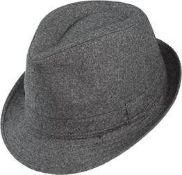 Trilby Hut in schwarz oder grau, Kopfgröße:M;Farben:dunkelgrau -