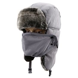 Unisex Trappermütze, Mysuntown Unisex Fliegermütze Fellmütze Wintermütze Pilotenmütze Trapper mit Ohrenklappen Aviator Trooper Warm Winter Schnee Ski Mütze in 4 Farben -