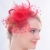 Vintage Polka Punkt Mesh gebogenes Netz Feder Fascinator Derby Cocktail ( Rot) - 