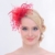 Vintage Polka Punkt Mesh gebogenes Netz Feder Fascinator Derby Cocktail ( Rot) - 