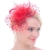 Vintage Polka Punkt Mesh gebogenes Netz Feder Fascinator Derby Cocktail ( Rot) -