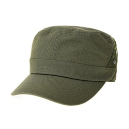 WITHMOONS Baseballmütze Army Cadet Cap Side Mesh Rivets Summer Baseball Cap CR4744 (Green) -