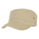 WITHMOONS Baseballmütze Army Cadet Cap Cotton Vintage Distressed Washed Hat CR4267 (Beige) -