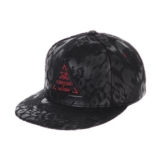 WITHMOONS Baseballmütze Mützen Caps Faux Leather Animal Print Black Snapback Hats Skull CR2230 (Red) -