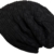 Yidarton Unisex Beanie Acryl Knit überlange Winter Skimütze gerippt Mütze Cap Beany (Schwarz) - 