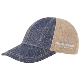 Zechbauer by Mayser Pepey Hanf Baseballcap Hanfcap Sommercap Strohcap Sonnencap Herrencap Kappe Sommercap Herrencap (L/58-59 - natur-blau) -